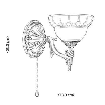 BRILAGI - Nástenné svietidlo DAHLIA 1xE27/40W/230V mosadz