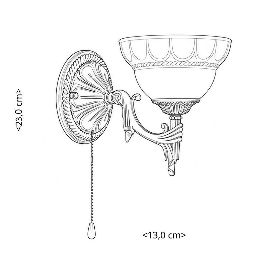 BRILAGI - Nástenné svietidlo DAHLIA 1xE27/40W/230V mosadz
