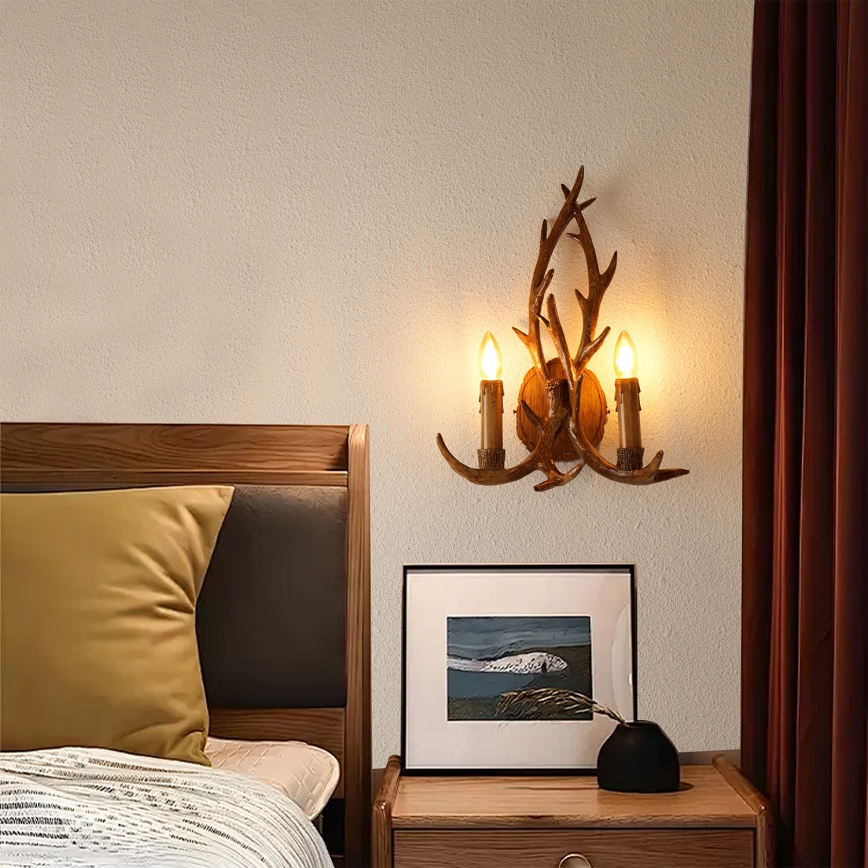 Brilagi - Nástenné svietidlo DEER 2xE14/10W/230V parohy