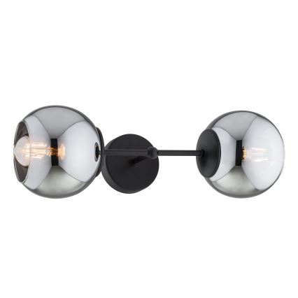 Brilagi - Nástenné svietidlo DIOR 2xE27/60W/230V čierna/dymovo-šedá