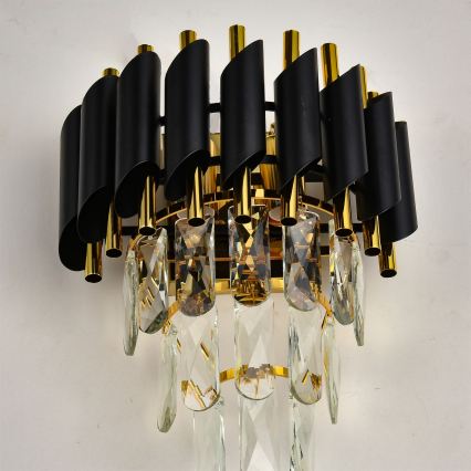 Brilagi - Nástenné svietidlo ECLIPSE 2xE14/10W/230V čierna/zlatá