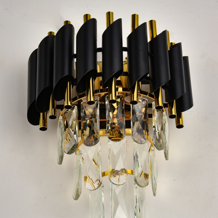 Brilagi - Nástenné svietidlo ECLIPSE 2xE14/10W/230V čierna/zlatá