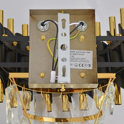 Brilagi - Nástenné svietidlo ECLIPSE 2xE14/10W/230V čierna/zlatá