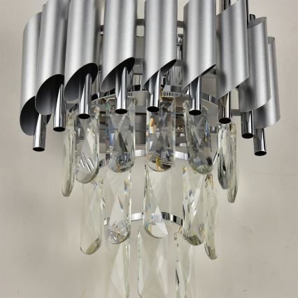 Brilagi - Nástenné svietidlo ECLIPSE 2xE14/10W/230V strieborné