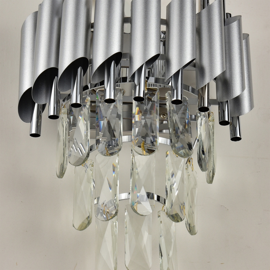 Brilagi - Nástenné svietidlo ECLIPSE 2xE14/10W/230V strieborné