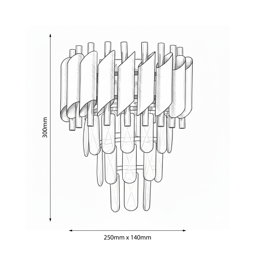 Brilagi - Nástenné svietidlo ECLIPSE 2xE14/10W/230V strieborné