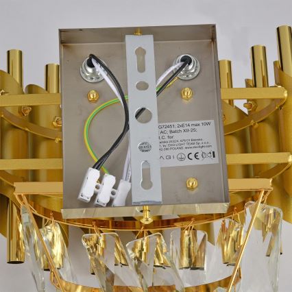 Brilagi - Nástenné svietidlo ECLIPSE 2xE14/10W/230V zlaté