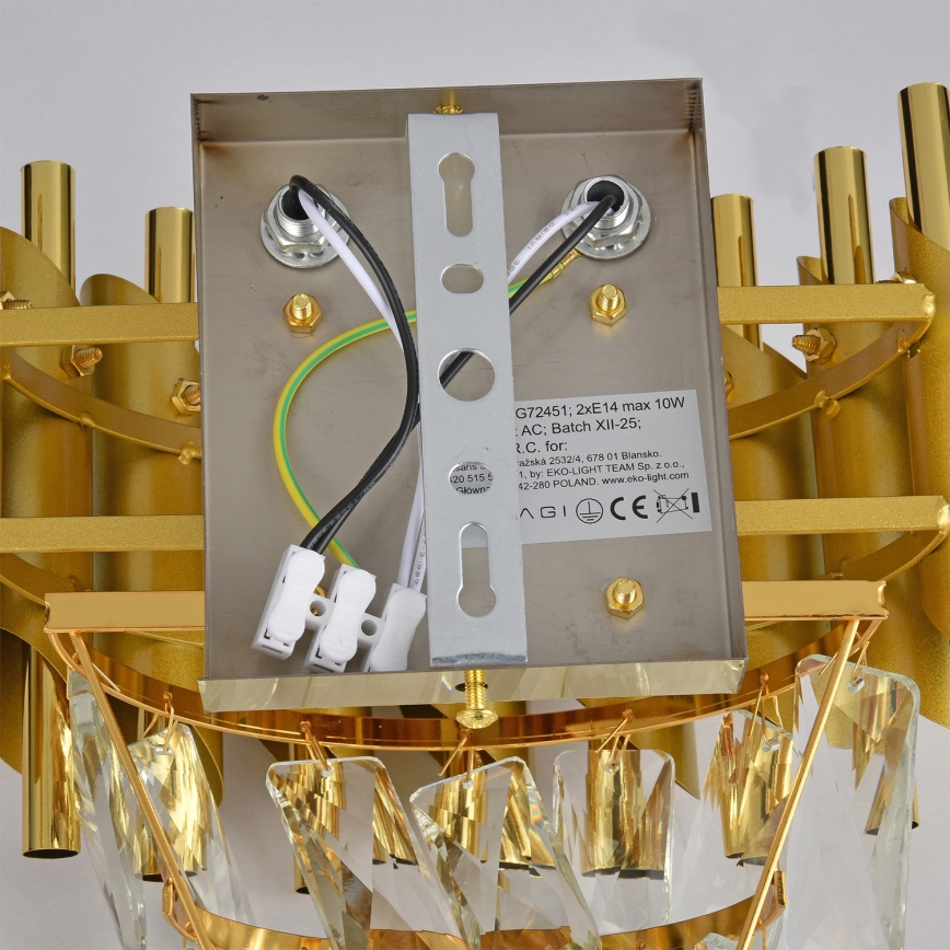 Brilagi - Nástenné svietidlo ECLIPSE 2xE14/10W/230V zlaté