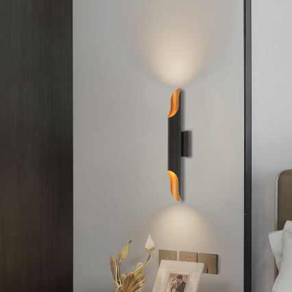 Brilagi - Nástenné svietidlo KALMAR 2xE27/40W/230V čierna/bronzová