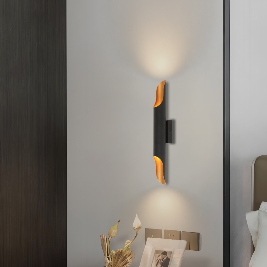 Brilagi - Nástenné svietidlo KALMAR 2xE27/40W/230V čierna/bronzová