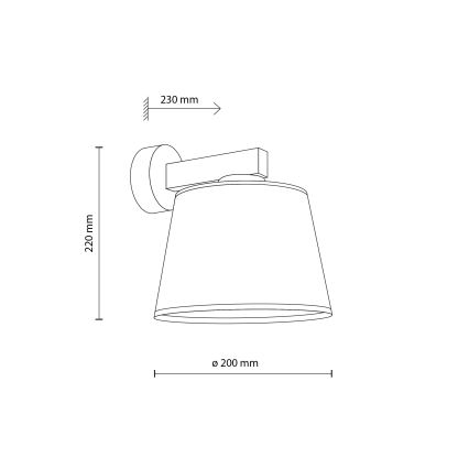 Brilagi - Nástenné svietidlo LATTE 1xE27/15W/230V borovica/biela