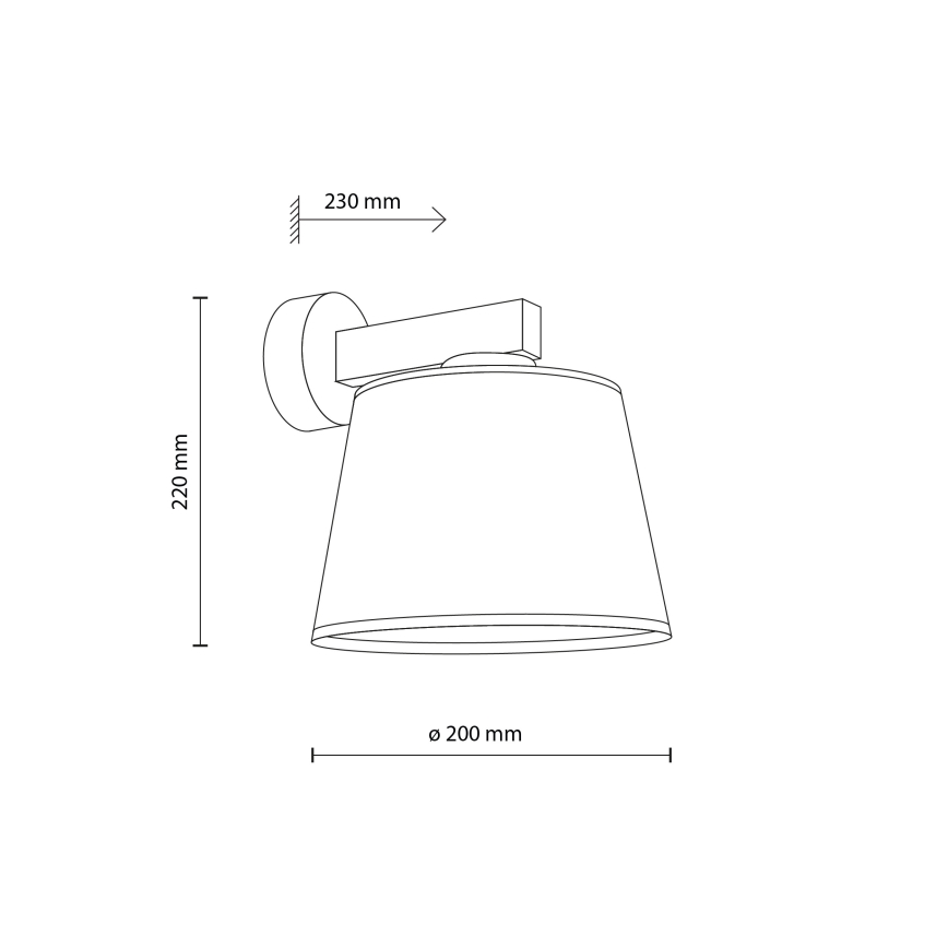 Brilagi - Nástenné svietidlo LATTE 1xE27/15W/230V borovica/biela