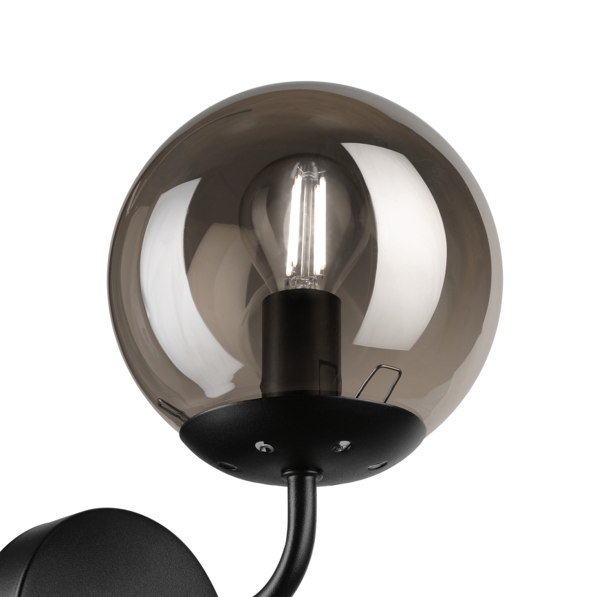 Brilagi - Nástenné svietidlo MALIVA 1xE14/15W/230V čierne/dymové