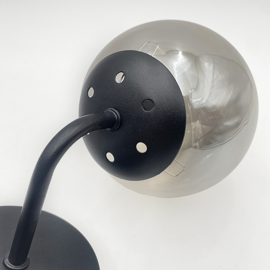 Brilagi - Nástenné svietidlo MALIVA 1xE14/15W/230V čierne/dymové