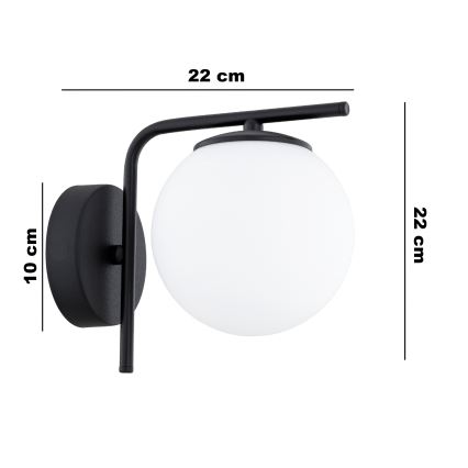 Brilagi - Nástenné svietidlo MILO 1xE27/60W/230V čierne