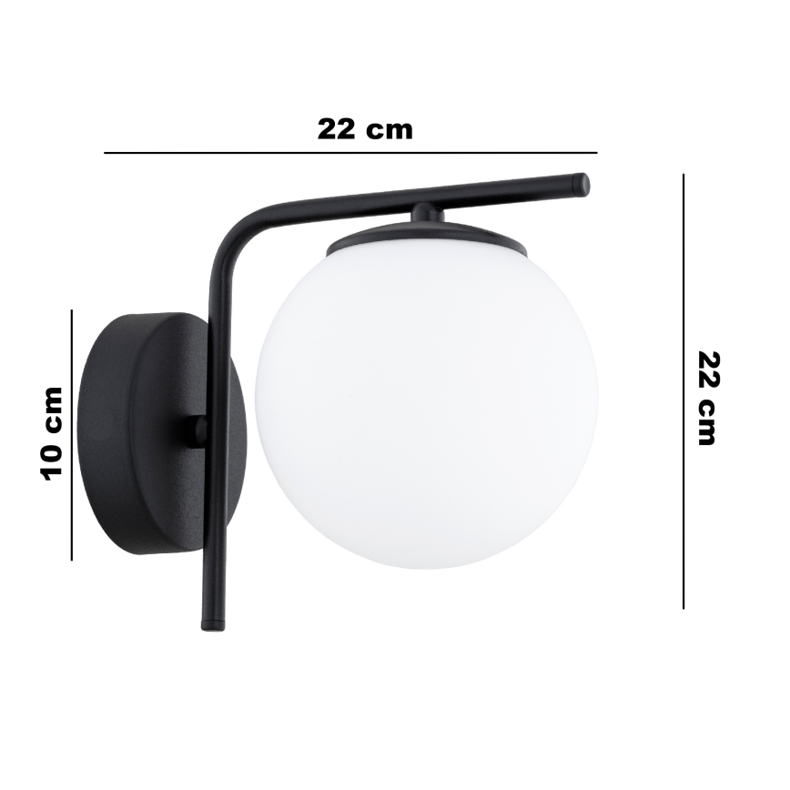 Brilagi - Nástenné svietidlo MILO 1xE27/60W/230V čierne