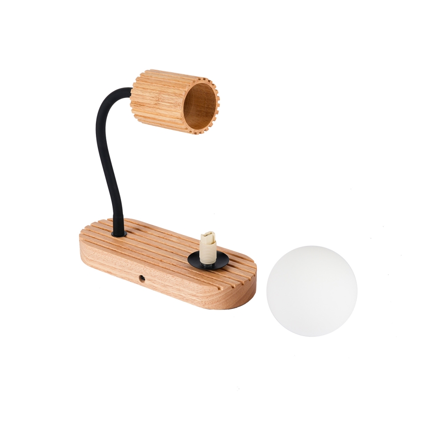 Brilagi - Nástenné svietidlo MODERN WOOD 1xG9/5W/230V + 1xGU10/8W kaučukovník
