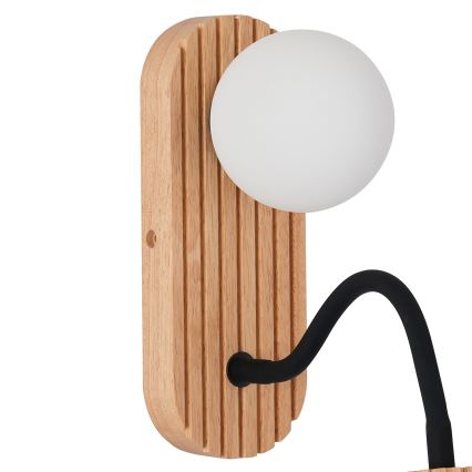 Brilagi - Nástenné svietidlo MODERN WOOD 1xG9/5W/230V + 1xGU10/8W kaučukovník