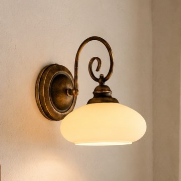 Brilagi - Nástenné svietidlo MOLLERO 1xE27/15W/230V bronz/patina