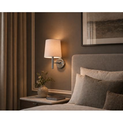 Brilagi - Nástenné svietidlo MONTE 1xE27/60W/230V béžová/lesklý chróm