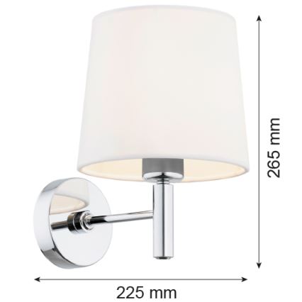 Brilagi - Nástenné svietidlo MONTE 1xE27/60W/230V krémová/lesklý chróm