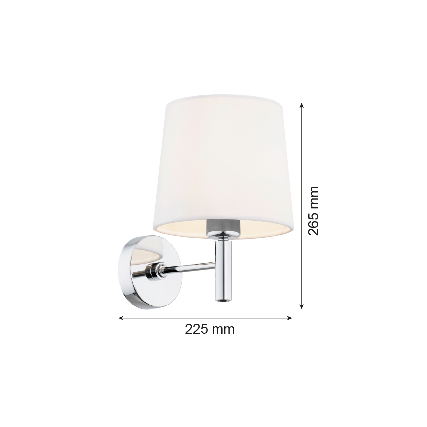 Brilagi - Nástenné svietidlo MONTE 1xE27/60W/230V krémová/lesklý chróm