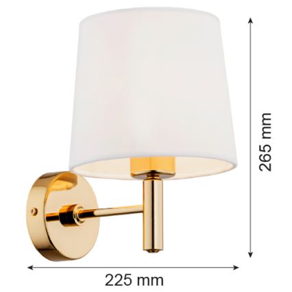 Brilagi - Nástenné svietidlo MONTE 1xE27/60W/230V krémové/zlaté