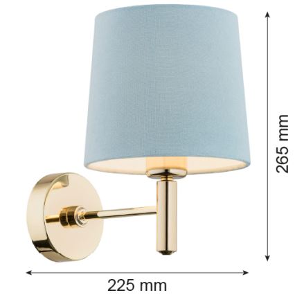 Brilagi - Nástenné svietidlo MONTE 1xE27/60W/230V modrá/zlatá