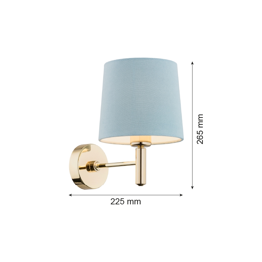 Brilagi - Nástenné svietidlo MONTE 1xE27/60W/230V modrá/zlatá
