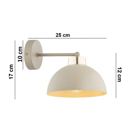Brilagi - Nástenné svietidlo MOON 1xE27/60W/230V béžové/zlaté