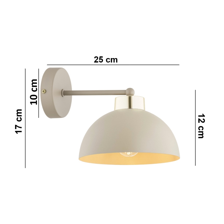 Brilagi - Nástenné svietidlo MOON 1xE27/60W/230V béžové/zlaté