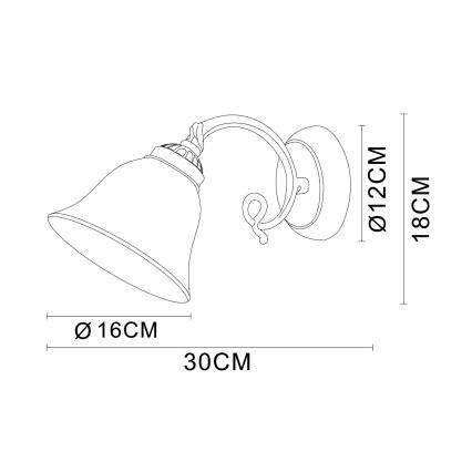 Brilagi - Nástenné svietidlo NOSTALGIA 1xE27/60W/230V