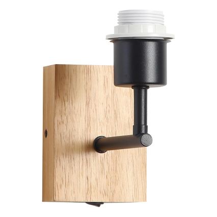 Brilagi - Nástenné svietidlo NUBILA WOOD 1xE27/25W/230V dub/čierna/oranžová
