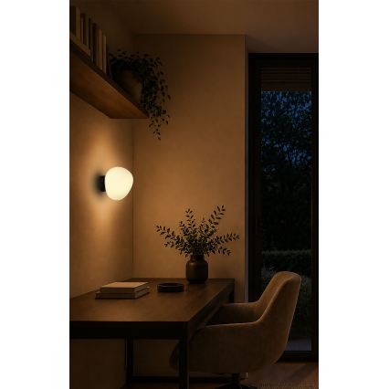 BRILAGI - Nástenné svietidlo PEBBLES 1xE27/40W/230V priemer 20 cm čierna