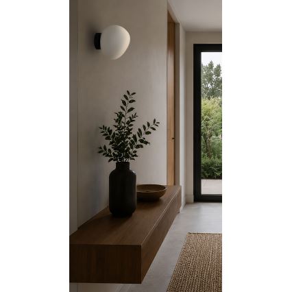 BRILAGI - Nástenné svietidlo PEBBLES 1xE27/40W/230V priemer 20 cm čierna