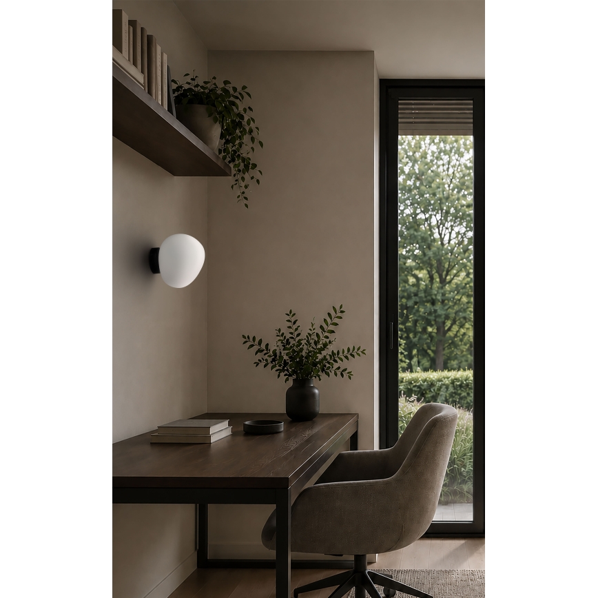 BRILAGI - Nástenné svietidlo PEBBLES 1xE27/40W/230V priemer 20 cm čierna
