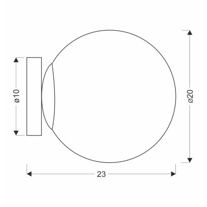 BRILAGI - Nástenné svietidlo POLOS 1xE27/40W/230V pr. 20 cm čierna