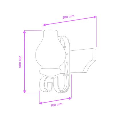 Brilagi - Nástenné svietidlo QUEEN 1xE14/40W/230V buk/krémová