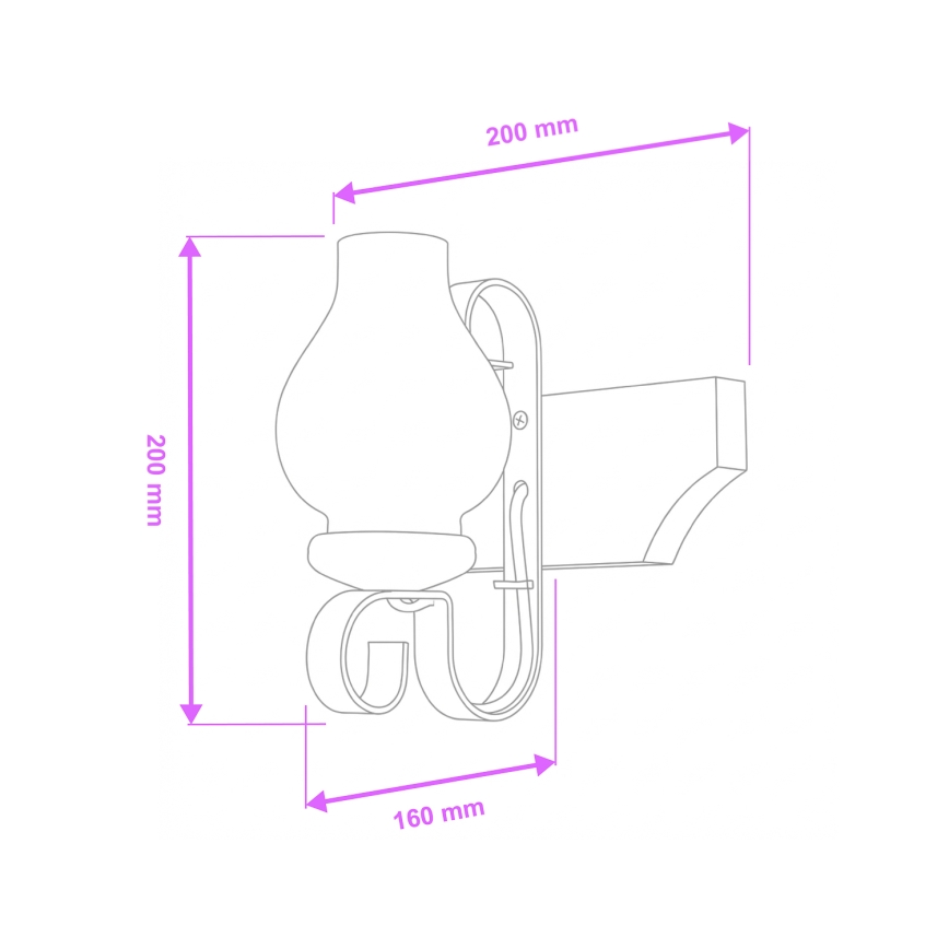Brilagi - Nástenné svietidlo QUEEN 1xE14/40W/230V buk/orech