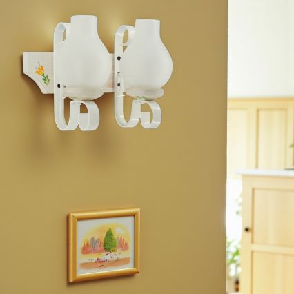 Brilagi - Nástenné svietidlo QUEEN 2xE14/40W/230V buk/krémová