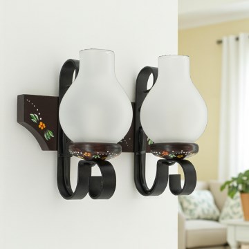 Brilagi - Nástenné svietidlo QUEEN 2xE14/40W/230V buk/wenge