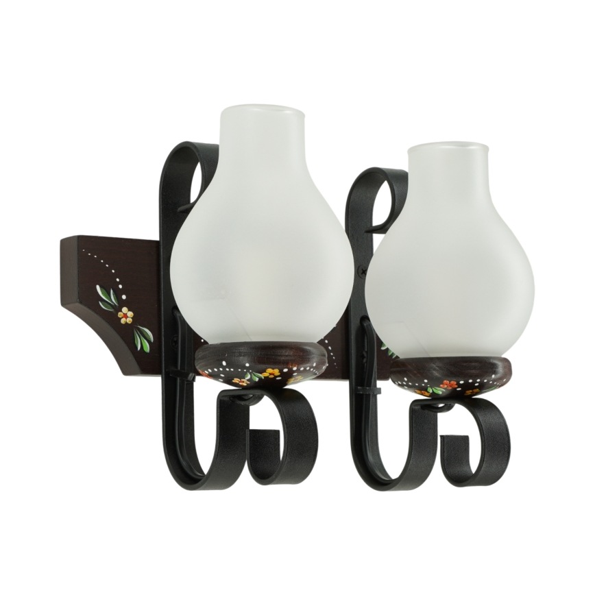 Brilagi - Nástenné svietidlo QUEEN 2xE14/40W/230V buk/wenge