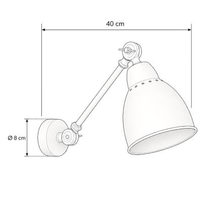 BRILAGI - Nástenné svietidlo QUILL 1xE27/40W/230V 40 cm biele