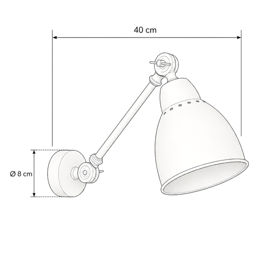 BRILAGI - Nástenné svietidlo QUILL 1xE27/40W/230V 40 cm čierne