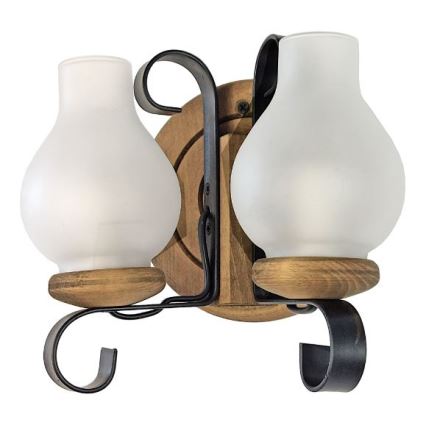 Brilagi - Nástenné svietidlo ROATA APLICA 2xE14/40W/230V buk