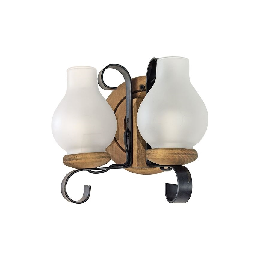 Brilagi - Nástenné svietidlo ROATA APLICA 2xE14/40W/230V buk