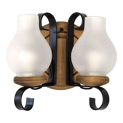 Brilagi - Nástenné svietidlo ROATA APLICA 2xE14/40W/230V buk