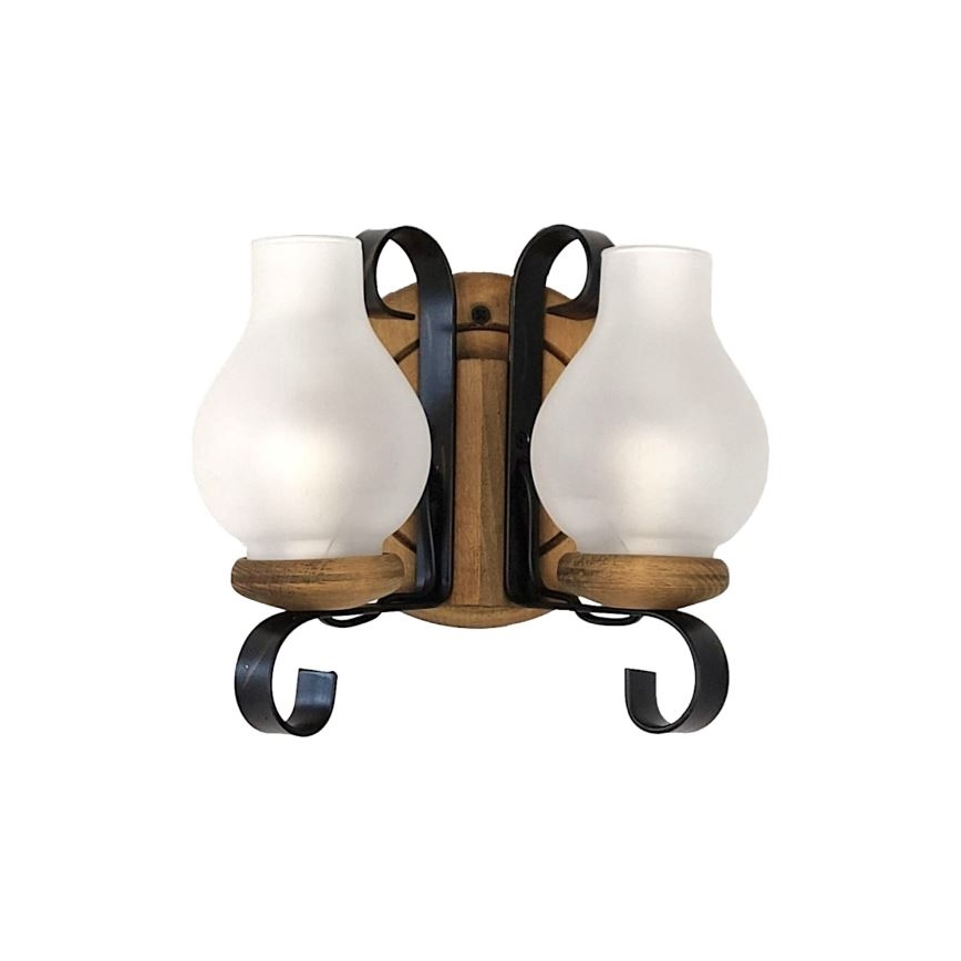 Brilagi - Nástenné svietidlo ROATA APLICA 2xE14/40W/230V buk