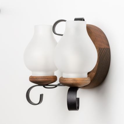 Brilagi - Nástenné svietidlo ROATA APLICA 2xE14/40W/230V buk