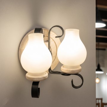 Brilagi - Nástenné svietidlo ROATA APLICA 2xE14/40W/230V dub